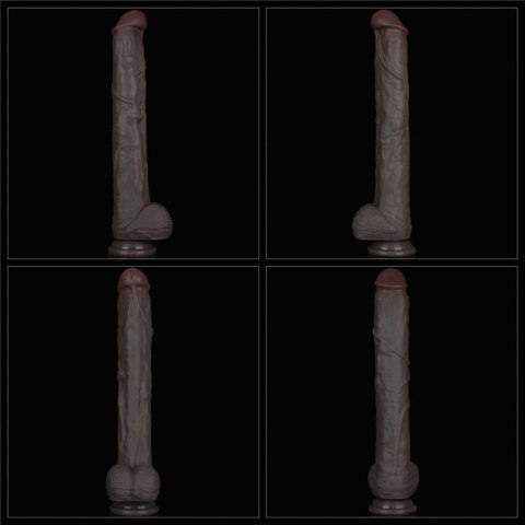 14.5'' Dual Layered Bendable Silicone Cock XXL(Black)